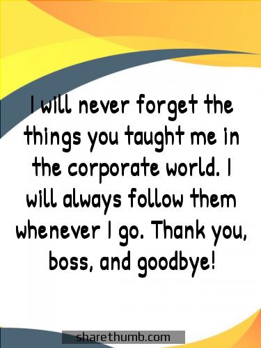 message for leaving job card